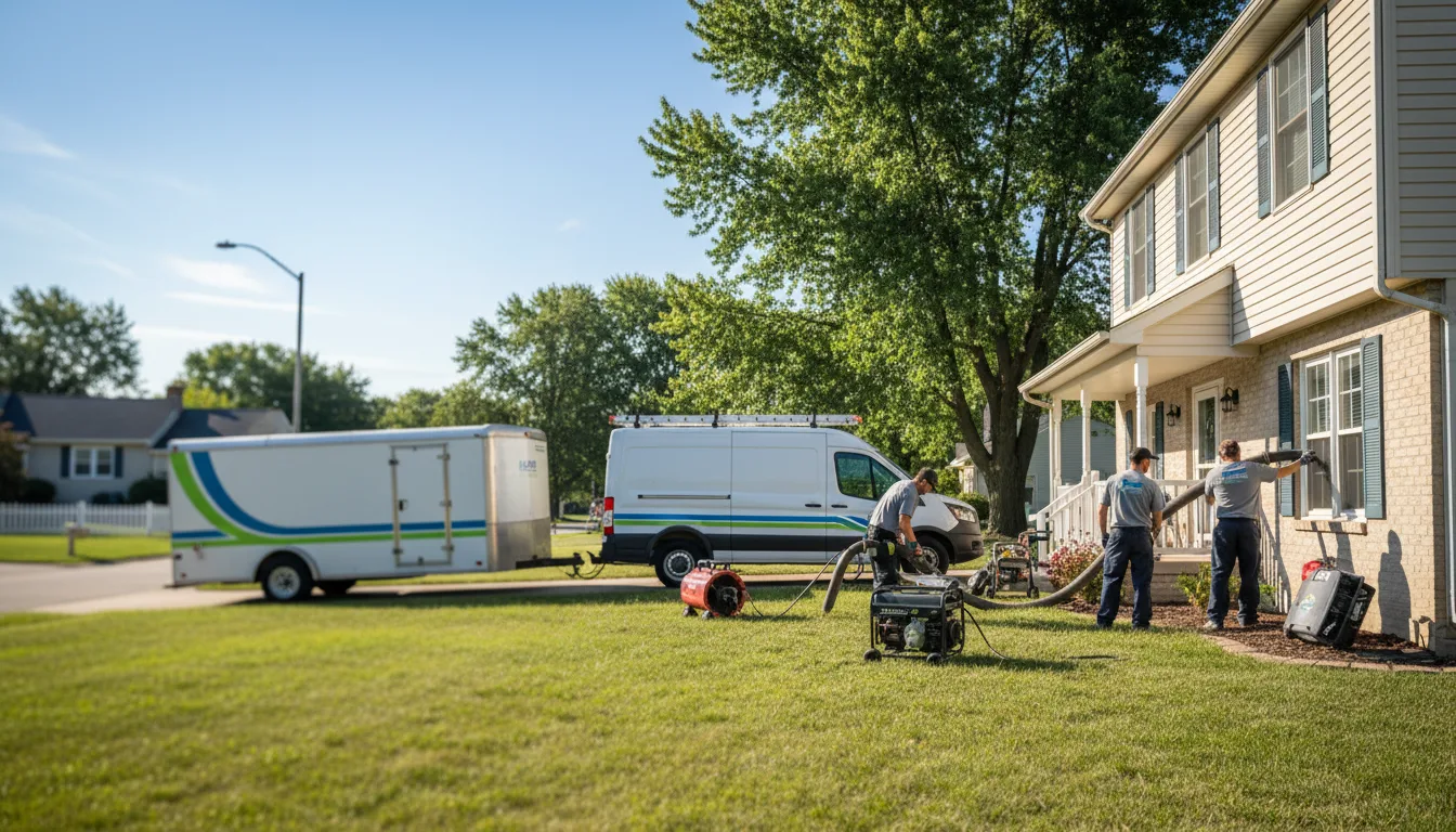 Flooded Basement Restoration And Cleanup With Repair in Mccordsville, IN near me